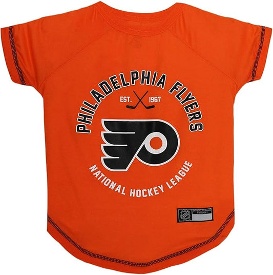 Pets First NHL Philadelphia Flyers Tee Shirt for Dogs & Cats, Medium. - are You A Hockey Fan? Let Your Pet Be an NHL Fan Too!