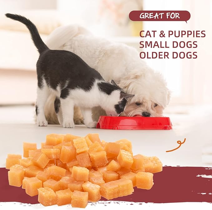 Jungle Calling Soft Chicken Treats for Dog and Cat, Natural Grain Free Chewy Food Snacks for Training Rewards for Small Dogs, High Protein, 10.6 oz
