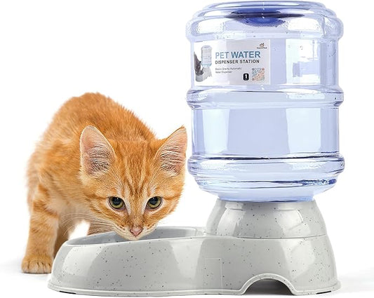 Dog Water Dispenser for Large Dogs and Cats, 1 Gallon Gravity Automatic Feeder, Cat and Dog Water Dispenser Station, Cat Water Dispenser, Large Size Dog Drinking Fountain