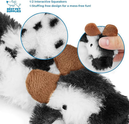 Best Pet Supplies Stuffing Free Squeaky Dog Toys for Small Dogs, Medium Dogs, and Large Dogs, Durable, Best Dog Chew Toy for Teething Puppy, Indoor Play - Cow, Small