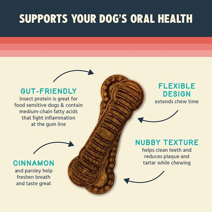 Jiminy's Dental Chews for Dogs, Cinnamon, Large, 7ct (Pack of 1)