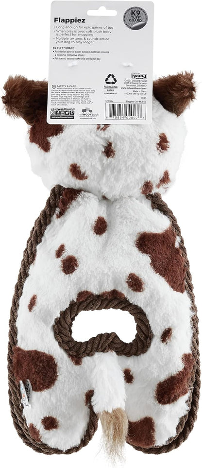 Outward Hound Cuddle Tugs Cow Plush Squeaky Dog Toy
