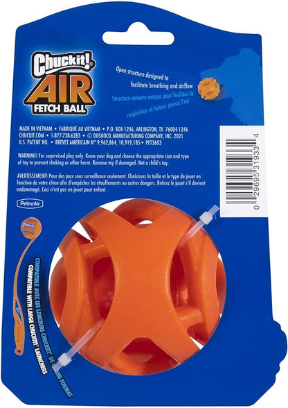 Chuckit Air Fetch Ball Dog Toy, Large (3 Inch Diameter), for dogs 60-100 lbs