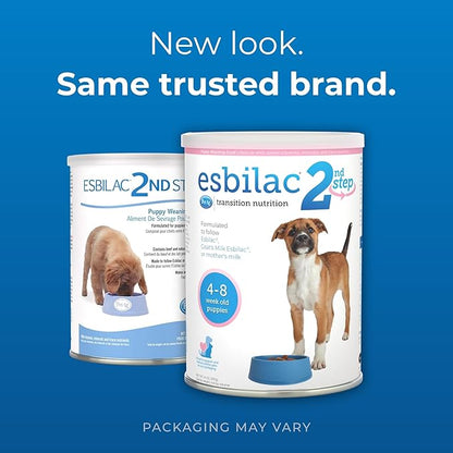 Pet-Ag Esbilac 2nd Step Puppy Weaning Food - 14 oz - Powdered Puppy Weaning Formula with DHA, Natural Milk Protein, Vitamins & Minerals for Puppies 4-8 Weeks Old - Easy to Digest