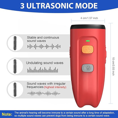 Ultrasonic Dog Barking Control Device, Anti Barking Device Dog Barking Silencer with LED Light, 3 Training Modes Dog Bark Deterrent Devices 20ft Range Dog Training & Behavior Aids w/SOS
