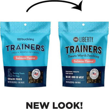 BIXBI Liberty Trainers, Salmon (6 oz, 1 Pouch) - Small Training Treats for Dogs - Low Calorie and Grain Free Dog Treats, Flavorful Pocket Size Healthy and All Natural Dog Treats