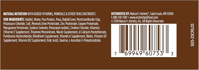 Instinct Limited Ingredient Diet Grain Free Real Rabbit Recipe Natural Wet Canned Cat Food by Nature's Variety, 5.5 Oz (Pack of 12)