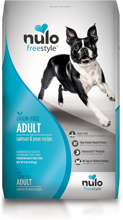 Nulo Grain Free Dog Food: All Natural Adult Dry Pet Food For Large And Small Breed Dogs (Salmon, 11Lb)