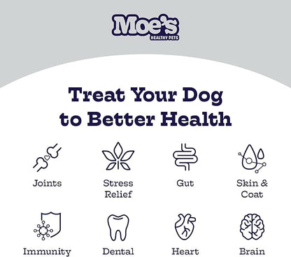 Moe’s Allergy and Immune Support for Dogs- Supports Anti-Itch, Seasonal Allergies- Omega 3 Wild Alaskan Salmon Fish Oil- Dog Allergy Treatment, Skin Health- Made in USA- 90 Chews (Peanut Butter)