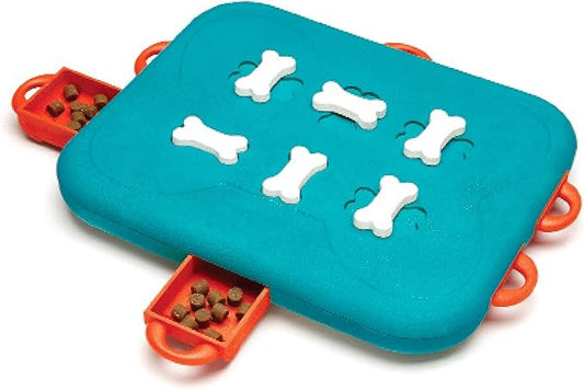 Outward Hound Nina Ottosson Dog Casino Dog Puzzle Interactive Treat Puzzle Dog Enrichment Dog Toy, Level 3 Advanced, Turquoise