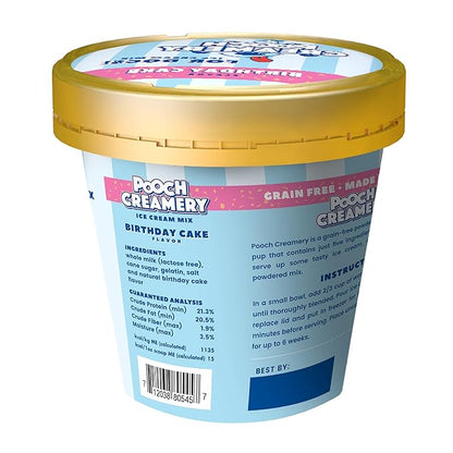 Pooch Creamery Ice Cream Mix for Dogs - Birthday Cake Flavor …