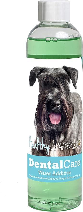 Healthy Breeds Dog Dental Care Water Additive for Cesky Terrier - Helps Freshen Breath, Reduce Plaque & Control Tartar - Mint Flavor - 8 oz