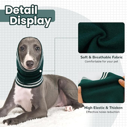 Nanaki Dog Ear Covers for Noise Bath No Shake Ear Wraps for Dogs Hematoma Dog Fireworks Anxiety Relief Calming Hoodie Dog Grooming Ear Cover Quiet Dog Head Wrap Force Drying Thunderstorm Ears for Dogs