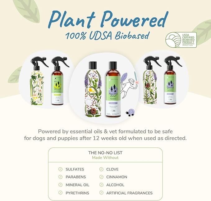 Flea Tick Protection Kit (Lavender Shampoo - Lemongrass Spray)
