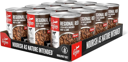 ORIJEN REGIONAL RED Stew Wet Dog Food, WholePrey Ingredients, 12.8oz (Case of 12)