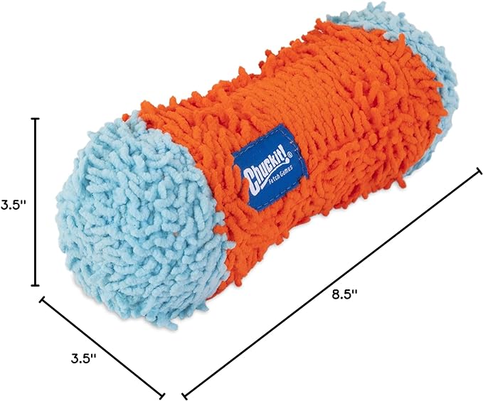 Chuckit Indoor Fetch Tumble Bumper Dog Toy (8.5 Inch), Orange and Blue