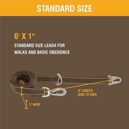 Browning Dog Leashes, Durable, Classic Webbing Pet Leash with Reflective Stitching, Ovix Camo, One Size