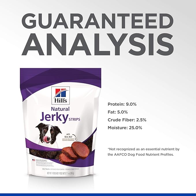 Hill's Natural Jerky Strips, All Life Stages, Great Taste, Dog Treats, Beef, 7.1 oz Bag