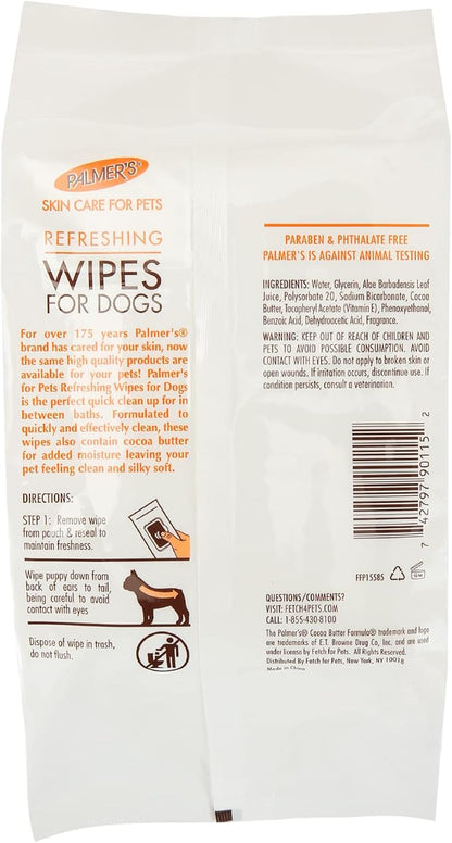 Palmer's for Pets Coconut Oil Gentle Refreshing Wipes for Puppies, 100 Ct - 3 Pack | Palmers Coconut Oil Puppy Wipes - Gentle Pet Grooming Wipes for Dogs with Coconut Oil