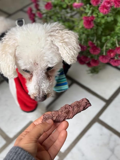 Moo Moo Beef Jerky, Beef Jerky for Dogs, 100% USDA-Grade Beef, Freeze Dried, Healthy, All Natural, USA-Made, Single Ingredient Dog Treat