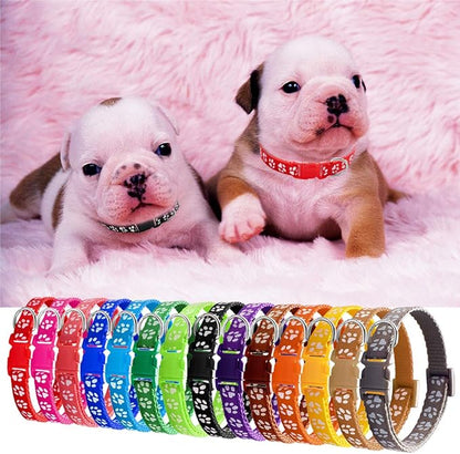 YOY 12 pcs/Set Soft Nylon Puppy Whelping ID Collars - Adjustable Reusable Washable Baby Dog ID Bands Pet Identification for Breeders, Neck 8" - 13"