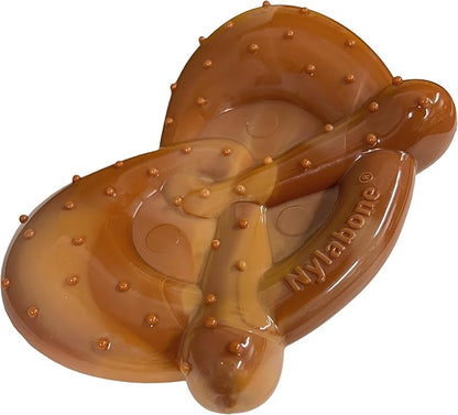 Nylabone Power Chew Pretzel Dog Chew Toy - Fun & Cute Dog Toys for Aggressive Chewers, Durable Dog Toys, Bacon & Peanut Butter Flavor, X-Large/Souper (1 Count)