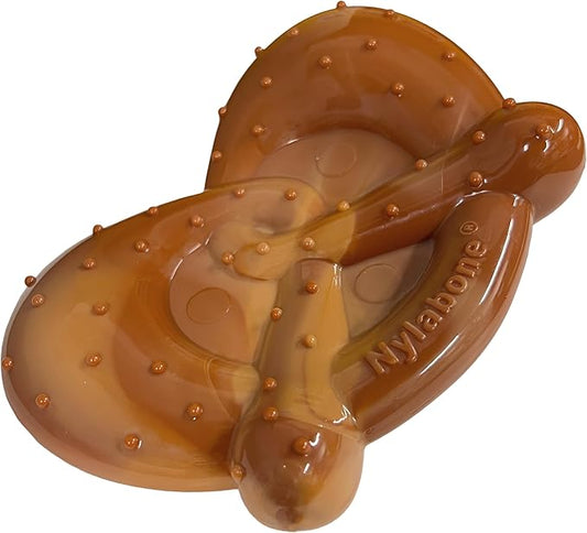 Nylabone Power Chew Pretzel Dog Chew Toy - Fun & Cute Dog Toys for Aggressive Chewers, Durable Dog Toys, Bacon & Peanut Butter Flavor, X-Large/Souper (1 Count)