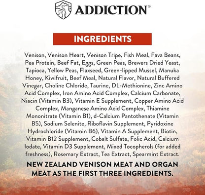 Addiction Wild Islands Forest Meat Premium Venison Recipe Dry Dog Food (4 Pound)