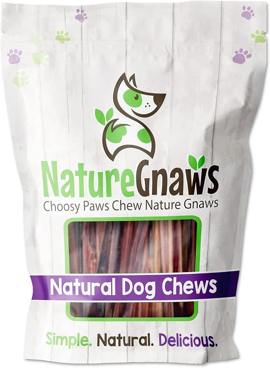 Nature Gnaws - Hide Sticks for Dogs - Premium Natural Beef Dental Bones - Long Lasting Dog Chew Treats for Aggressive Chewers - Puppy Training Reward