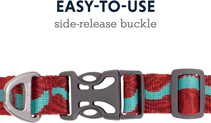 Ruffwear, Flat Out Dog Collar (Formerly Hoopie), Webbing Collar for Walking and Everyday Use, Colorado River, 11"-14"