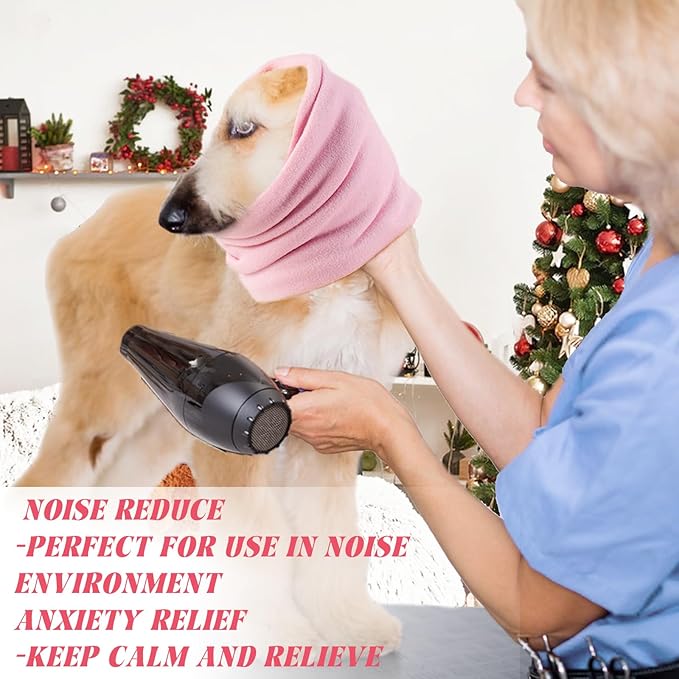 Dog Quiet Ear Covers for Ear Protection, Calming Dog Ear Muffs for Cats Dogs, Dog Hoodie for Noise Protection, Soft Warm Ear Muff for Dog Grooming Bathing