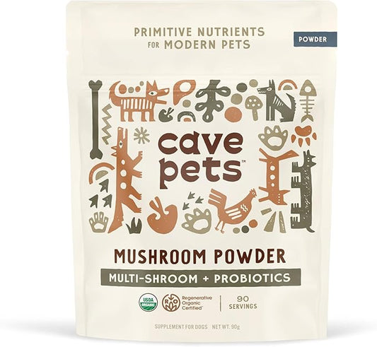 Super Blend Powder, Dog Probiotic Supplement for Immunity and Digestive Health Support, Multi-Shroom & Probiotics