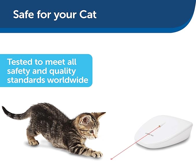 PetSafe Laser Tail Cat Toy – Fun and Safe Laser Light Game for Cats – Hands Free Play