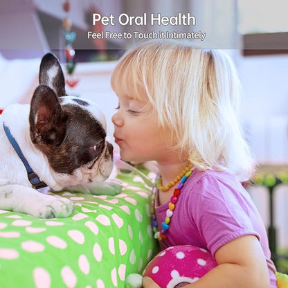 Finger Toothbrush for Dogs, Dog Toothbrush 2 Pack 135ºSurround Bristles for Dog Teeth Cleaning, Pet Finger Toothbrush Dental Care for Puppies, Cats and Small Dog (Pink and Green)