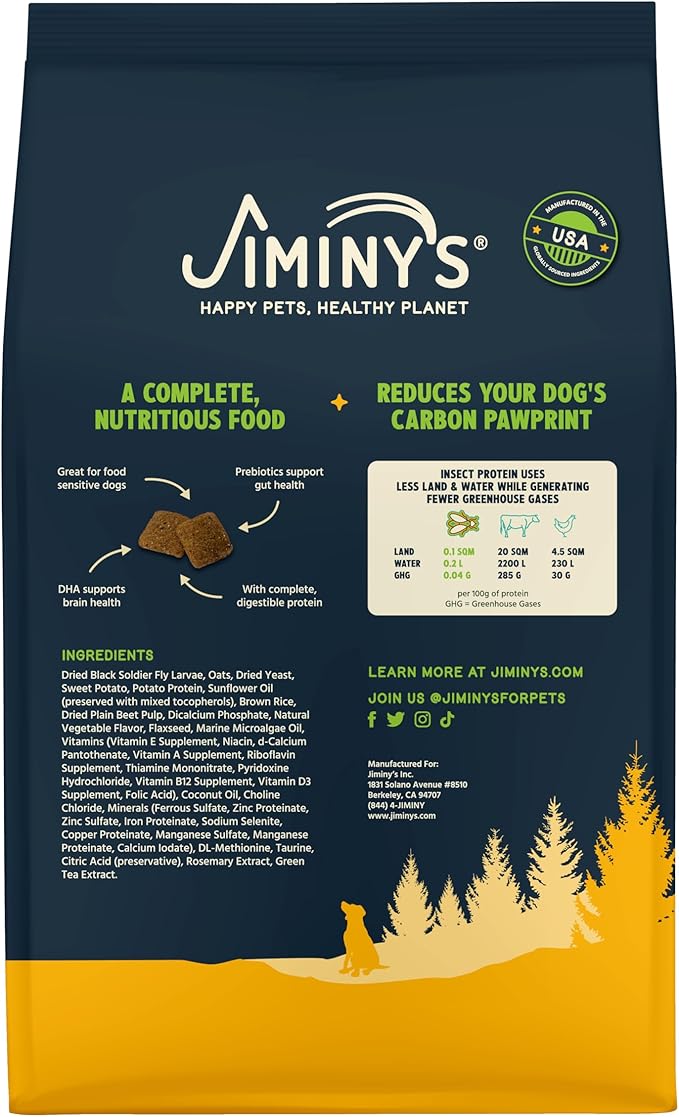 Jiminy's Good Grub Dry Dog Food, Hypoallergenic, Sensitive Stomach, 24lb Bag (Pack of 1)