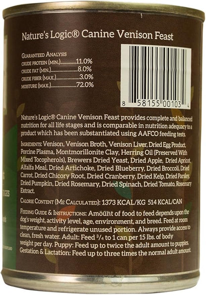 Natures Logic NL00103 Venison Feast Wet Dog Food, One Size