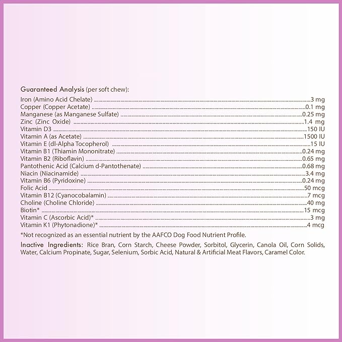 Healthy Breeds Pug Multi-Vitamin Soft Chews 60 Count