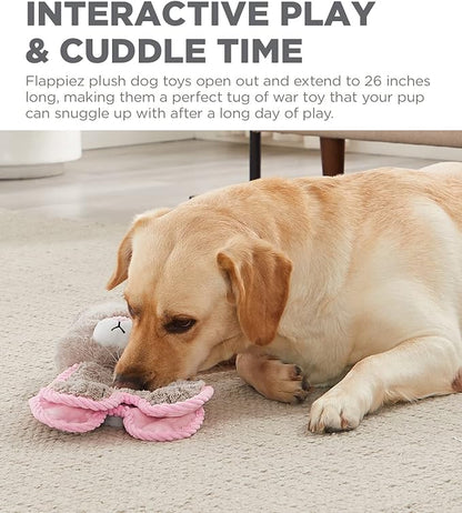 Outward Hound Cuddle Tugs Bunny Plush Squeaky Dog Toy