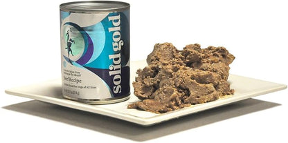 Solid Gold High Protein Wet Dog Food - Barking At The Moon Grain Free with Real Beef - 12Ct/13.2Oz Can