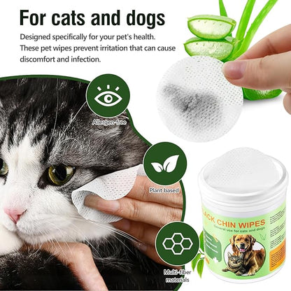 Pet Wipes for Dogs and Cats, -200 count-, Eye wipes for dogs, Grooming Wipes for Cat Chin, Unscented Soft pet wipes