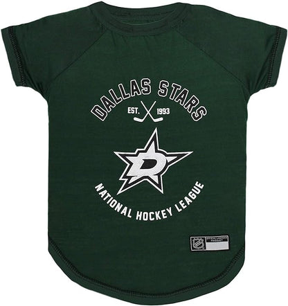 Pets First NHL Dallas Stars Tee Shirt for Dogs & Cats, X-Small. - are You A Hockey Fan? Let Your Pet Be an NHL Fan Too!
