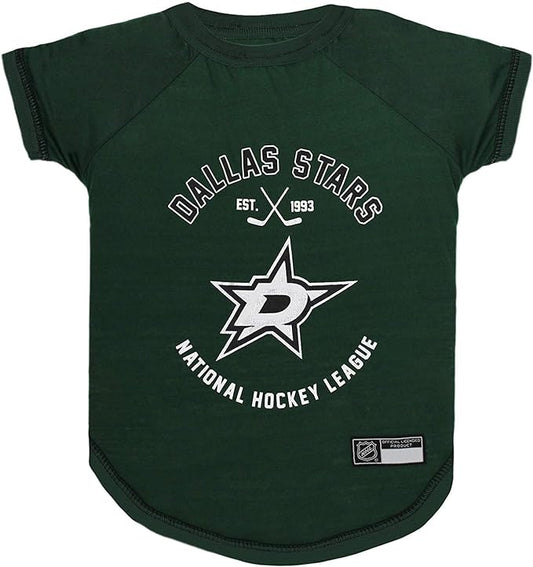 Pets First NHL Dallas Stars Tee Shirt for Dogs & Cats, X-Small. - are You A Hockey Fan? Let Your Pet Be an NHL Fan Too!