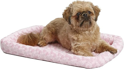 MidWest Homes for Pets iCrate Dog Crate Starter Kit, 24-Inch Dog Crate Kit Ideal for Small Dog Breeds ( uo to 25 pounds) Includes Dog Crate, Pet Bed, 2 Dog Bowls & Dog Crate Cover (Pink), 1524PK-KIT