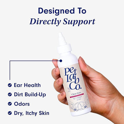 Petlab Co. - Clear Ears Therapy Ear Cleaner for Dogs - Supporting Yeast, Itchy Ears & Healthy Ear Canals - Alcohol-Free Dog Ear Wash - Optimized Dog Ear Cleaner Solution - Packaging May Vary