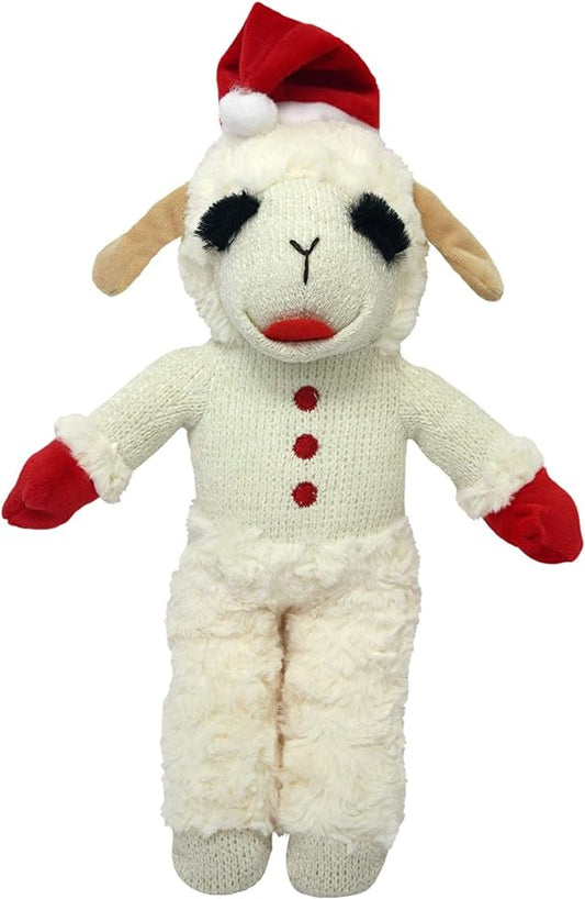 MULTIPET Lambchop with Santa Hat, 13" Dog Toy
