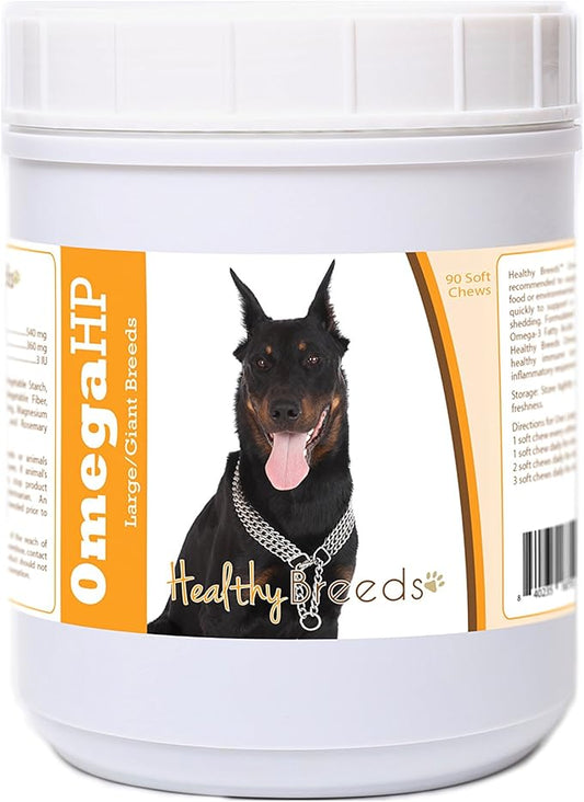 Healthy Breeds Beauceron Omega HP Fatty Acid Skin and Coat Support Soft Chews 90 Count