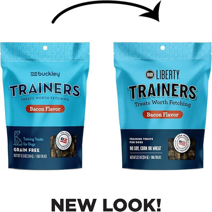 BIXBI Liberty Trainers, Bacon (12.5 oz, 1 Pouch) - Small Training Treats for Dogs - Low Calorie and Grain Free Dog Treats, Flavorful Pocket Size Healthy and All Natural Dog Treats