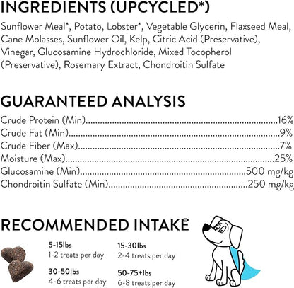 Shameless Pets Soft-Baked Dog Treats, Lobster Rollover - Natural & Healthy Dog Chews for Hip & Joint Support with Glucosamine - Dog Biscuits Baked & Made in USA, Free from Grain, Corn & Soy - 1-Pack