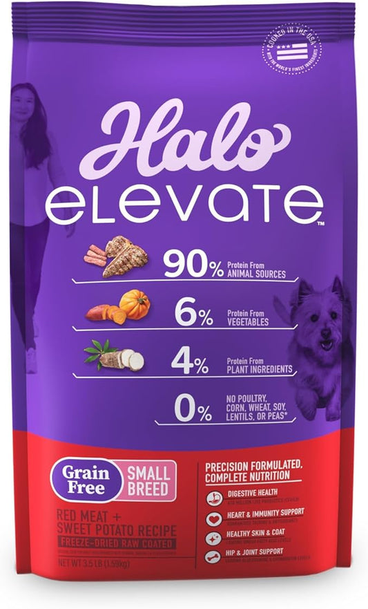 HALO Elevate Dry Dog Food, Grain Free Red Meat Recipe, Small Breed, 3.5lb