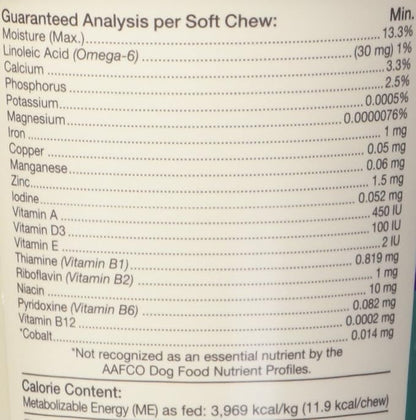 NaturVet VitaPet Adult Daily Vitamins Plus Breath Aid for Adult Dogs, 60 ct Soft Chews, Made in The USA with Globally Source Ingredients